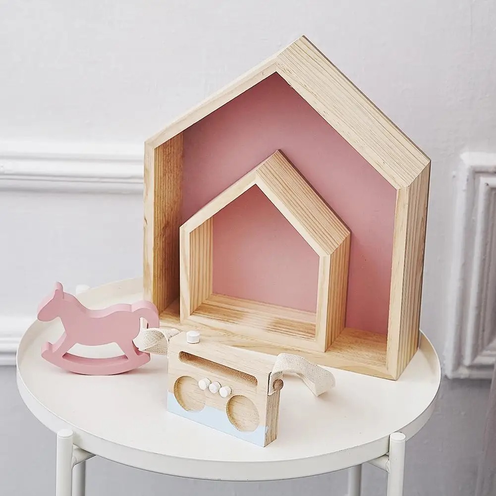 Étagère murale enfant en forme de maison – Image 2